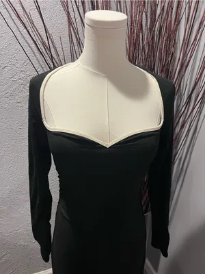 🌺Nwt Oh Polly Ginette Black Long Sleeve Maxi Dress Size Medium🌺 thumbnail 3