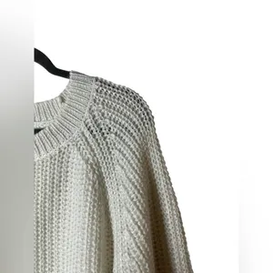 Free Assembly Chunky Knit Crewneck Sweater Women XL‎ Ivory Cream NWT thumbnail 5