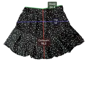 NWT Urban‎ Romantics Black/White Polka Dots Tie-Waist Ruffled Skirt Size Large thumbnail 7