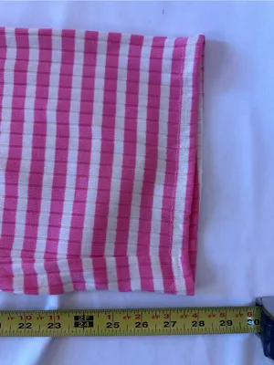 Pink and White Striped Wide Leg Pants thumbnail 6