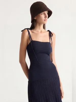 Modern Citizen Chan Ottoman-Knit Navy Blue Dress size Large thumbnail 15