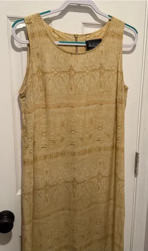 Miss Allegra XL Linen Rayon Safari Animal Print Midi Dress Made Canada thumbnail 1