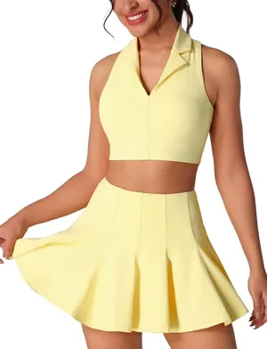 Yellow 2 piece active wear set Size L thumbnail 1