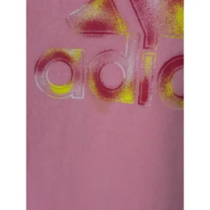Adidas Pink Fleece Hoodie Sweatshirt Logo Graphic Pullover Womens 2X thumbnail 7