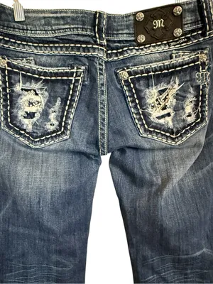Miss Me Distressed Jeans Cut-Off Capri Cropped Denim Women’s Size 29 thumbnail 2