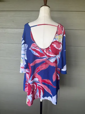Gibson Latimer Vibrant Floral Flutter Sleeve Blouse thumbnail 6
