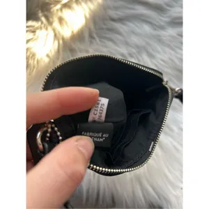 Coach black wristlet older style clutch card wallet purse thumbnail 3