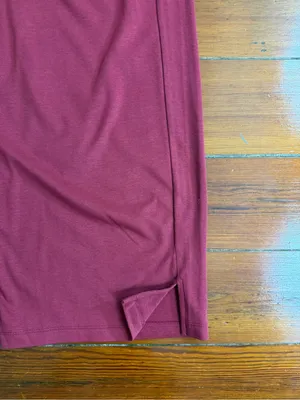 NWT Eileen Fisher Organic Cotton Pull On Lazy Pant Cranberry Sz M 💛🍄 thumbnail 3