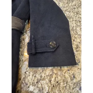 Abercrombie & Fitch Women Black Wool Double Breasted Overcoat Size Medium P thumbnail 9