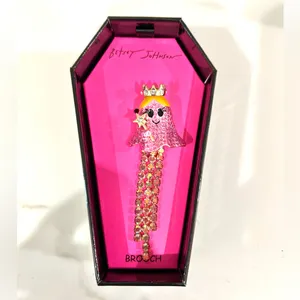 NIB Betsey Johnson Halloween Crystal Princess Brooch thumbnail 3