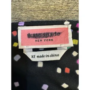 Kate Spade New York‎ Women Black Confetti Cheer Blouse Size XS Flutter Sleeve thumbnail 6