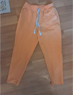 FIGS Shaka Orange Alva High Waisted Tapered Scrub Pant thumbnail 2