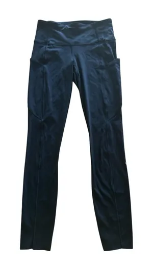 Lululemon Fast Free Tight‎ Legging 25" Inseam LW5BXQS Size 4 Black Shiny Pockets thumbnail 1