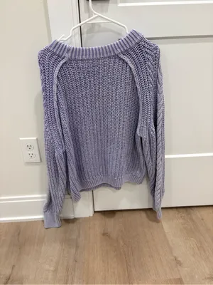 Free People Frankie Cable Knit Sweater Size Medium 100% Cotton thumbnail 5