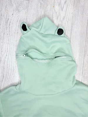 Frog pull over hooded hoodie sweatshirt sweater zip mask small thumbnail 3