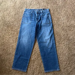 Women’s American Eagle Baggy Straight Jeans Size 14 Long thumbnail 2