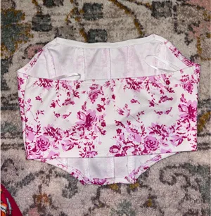 Shein Corset Top Pink Floral thumbnail 4