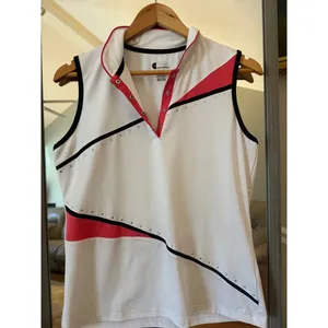 IZOD COOL FX MOVEMENT PULLOVER SLEEVELESS Snap NECK SHIRT TOP WOMEN thumbnail 4