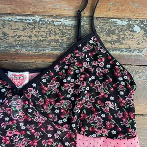 Vintage Y2K Lucky Brand Floral Polka Dot Mesh Babydoll Lingerie Cami Top M 💕🎀 thumbnail 14