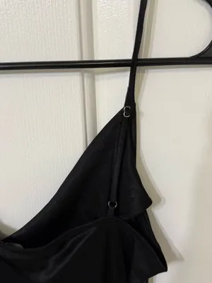 Forever 21 Cowl Neck Slip Dress Satin Black thumbnail 3