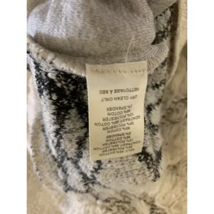 Amadi‎ Textured Faux Fur Knit Sweater Cream Gray Bell Sleeve Pullover Small thumbnail 5