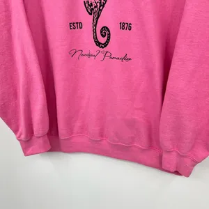 Gildan Daytona Beach Florida pink pullover long sleeve sweatshirt size large thumbnail 4