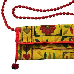 Embroidered Indian Crossbody Sling Purse thumbnail 7