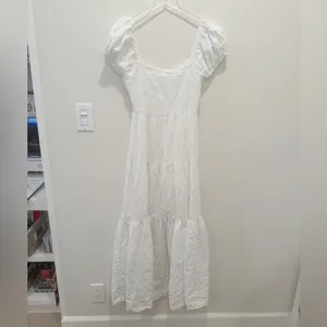 BILA 77 White Milkmaid Midi Dress‎ size XS thumbnail 3