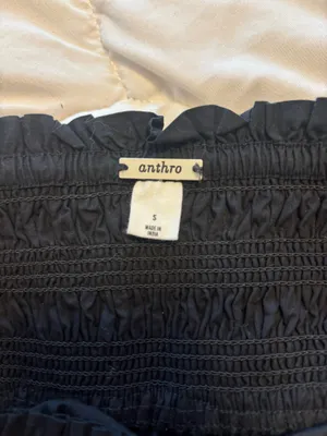 Anthropologie shorts ruffle waist band thumbnail 2