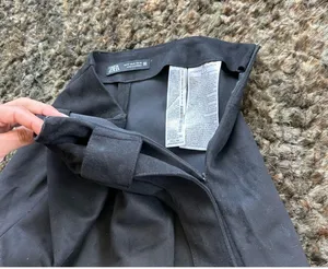 ZARA suede skort in black thumbnail 7