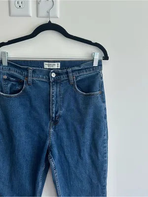 Abercrombie & Fitch Curve Love The Slim Straight Ultra High Rise Size 8 thumbnail 2