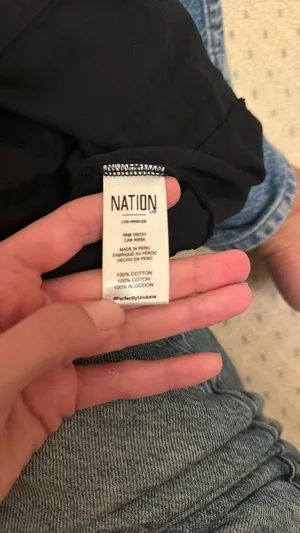 Nation Ltd Black Top/ Blouse thumbnail 6