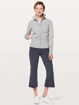 Lululemon Gather Up Jacket Heathered Power Grey Sea Salt Full Zip Athletic Yoga thumbnail 8