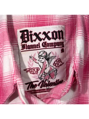 Dixxon The Valentine Women’s M Pink Plaid Cropped Flannel thumbnail 6
