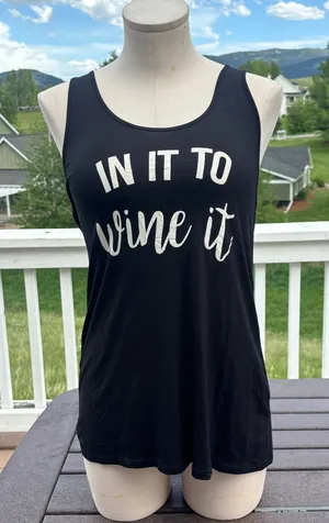 Bear Dance Wine It Black Tank thumbnail 1