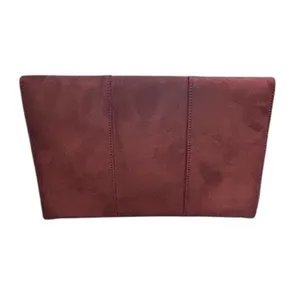 NWT‎ JNB Studio Burgundy Faux Suede Envelope Clutch Chain Shoulder Bag Modern thumbnail 2