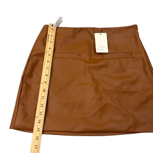 New‎ A New Day Faux Leather Mini Skirt Womens 6 Brown High Waist Casual Party thumbnail 8