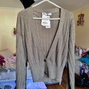 NWT ZARA Metallic Thread Knit Cardigan Sz Medium‎ Bloggers Favorite 9974/104/303 thumbnail 7