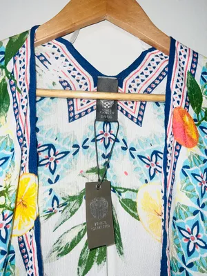 Vince Camuto Blue Multicolored Swim Cover Up - One Size thumbnail 2