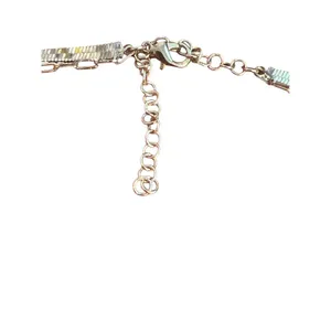 Gold Tone Layered Chain Necklace Herringbone Chain Link Textured Round Pendant thumbnail 4