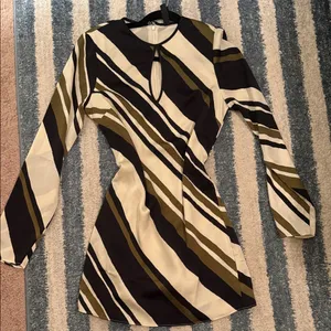 Mango Striped Mini Dress thumbnail 1