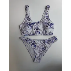 Cupshe Women’s L Floral 3-Pc Bralette Bikini Mesh Skirt CAA12L3A008CV thumbnail 14