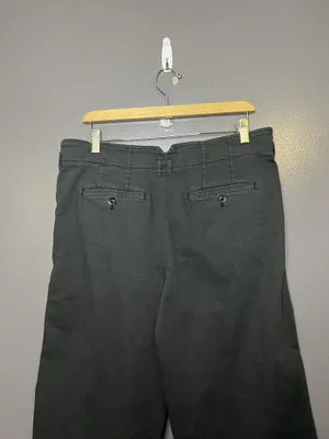 Maeve Anthropologie Pants Womens 12P Gray Wide Leg Crop Chino Pleated Twill thumbnail 5