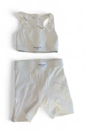 Showpo Sunday Society Club White Ribbed Lounge Set thumbnail 1