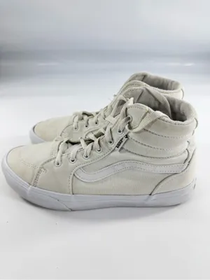 Vans Sk8-Hi High Top Sneakers Off-White‎ Cream Canvas Mens 6.5 Womens 8.0 thumbnail 6