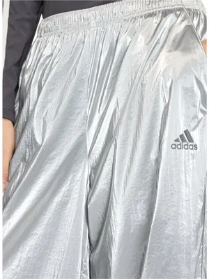 adidas Metallic Silver Wide-Leg Joggers L thumbnail 3