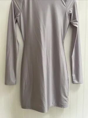 NAKED WARDROBE Figure U Out Mini Dress Long Sleeve Bodycon Size L NWT thumbnail 6