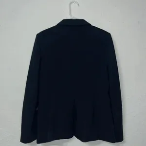 Imperfect Calvin Klein blazer size 10 navy blue blazer built‎ in shoulder pads thumbnail 2