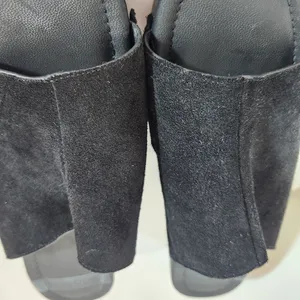Rag & Co. Black Faux Suede Platform Mules Size 9.5 thumbnail 4