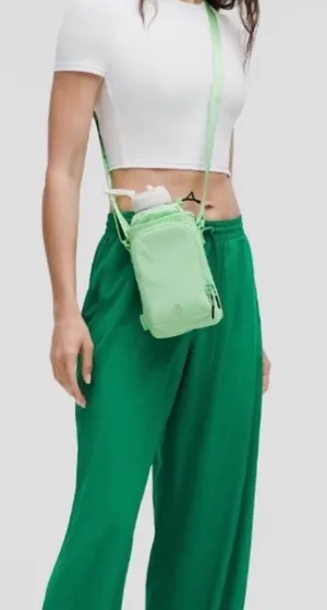 Lululemon Lime / Rainforest Green Crossbody Water Bottle with Front Pocket thumbnail 1
